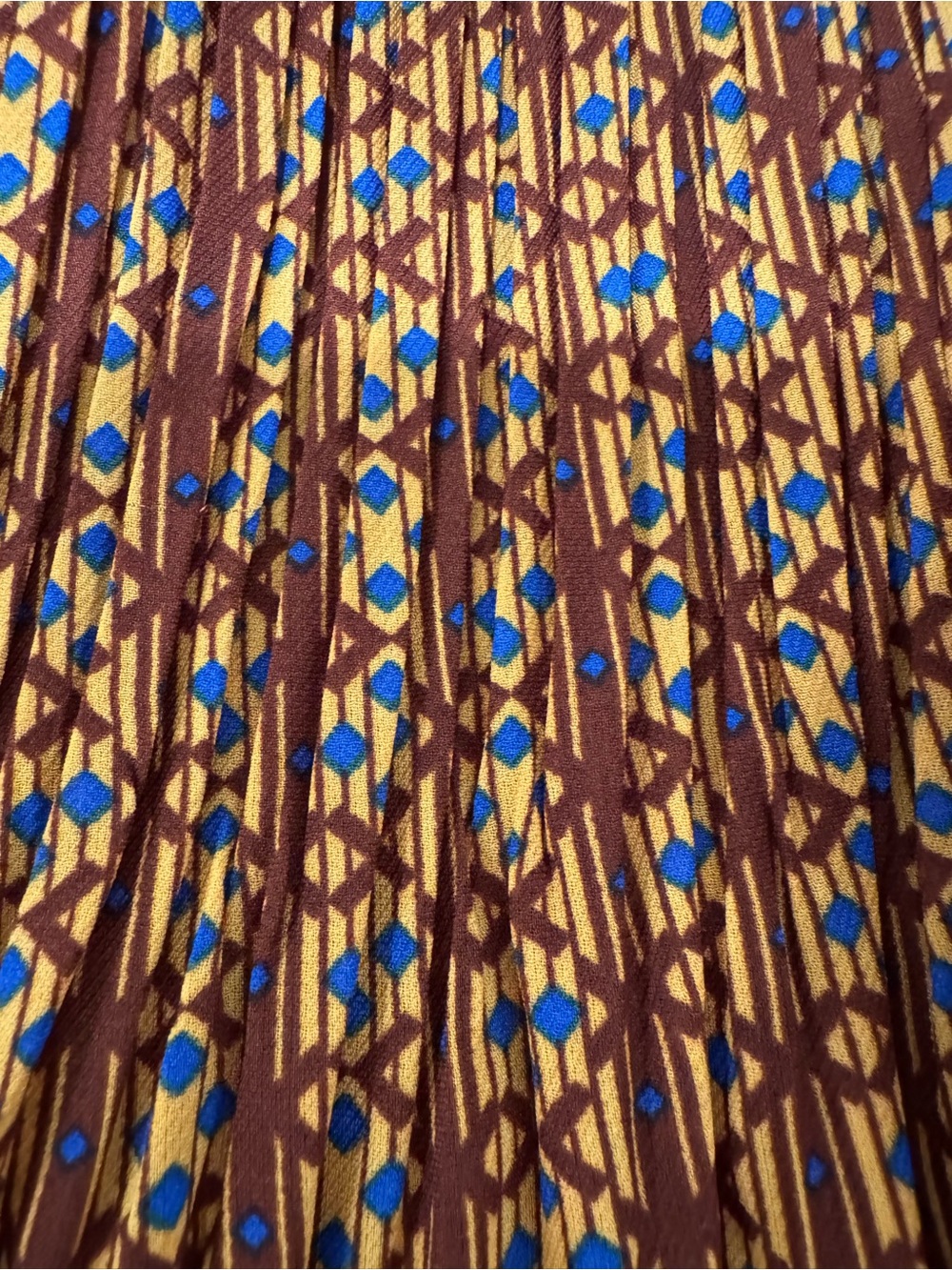 EUC Comme Toi Anthropologie Women's Large Pleated Layered Midi Skirt Brown - Picture 3 of 9